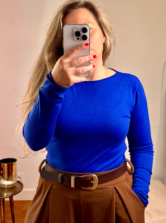 Pull Cobalt bleu électrique