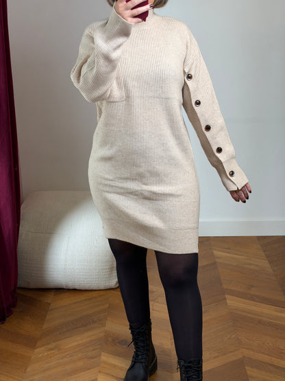 Robe Pull Alice beige clair