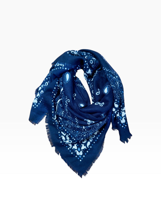 Foulard bandana Bianca bleu marine